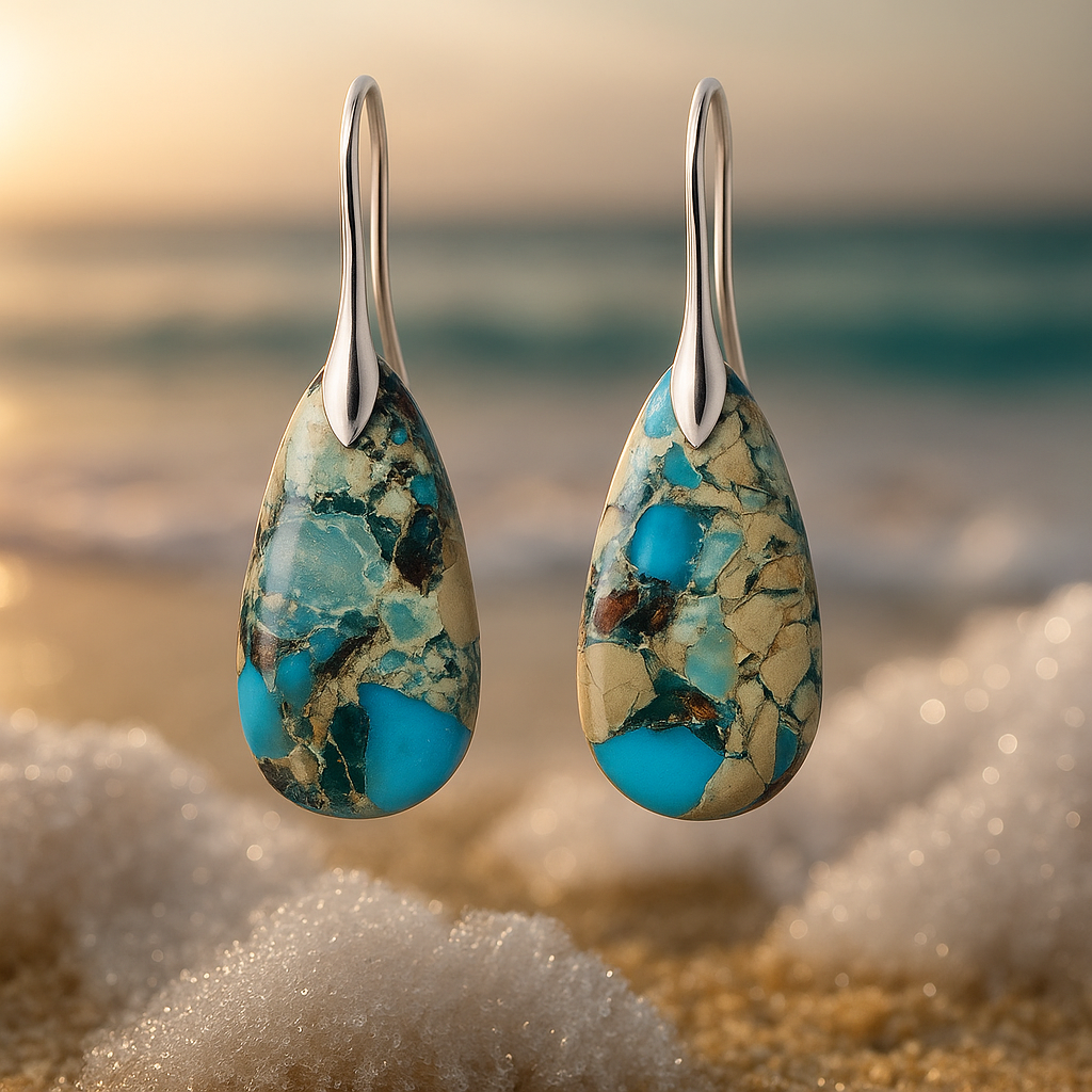 Velora | Náušnice v oceánově modré