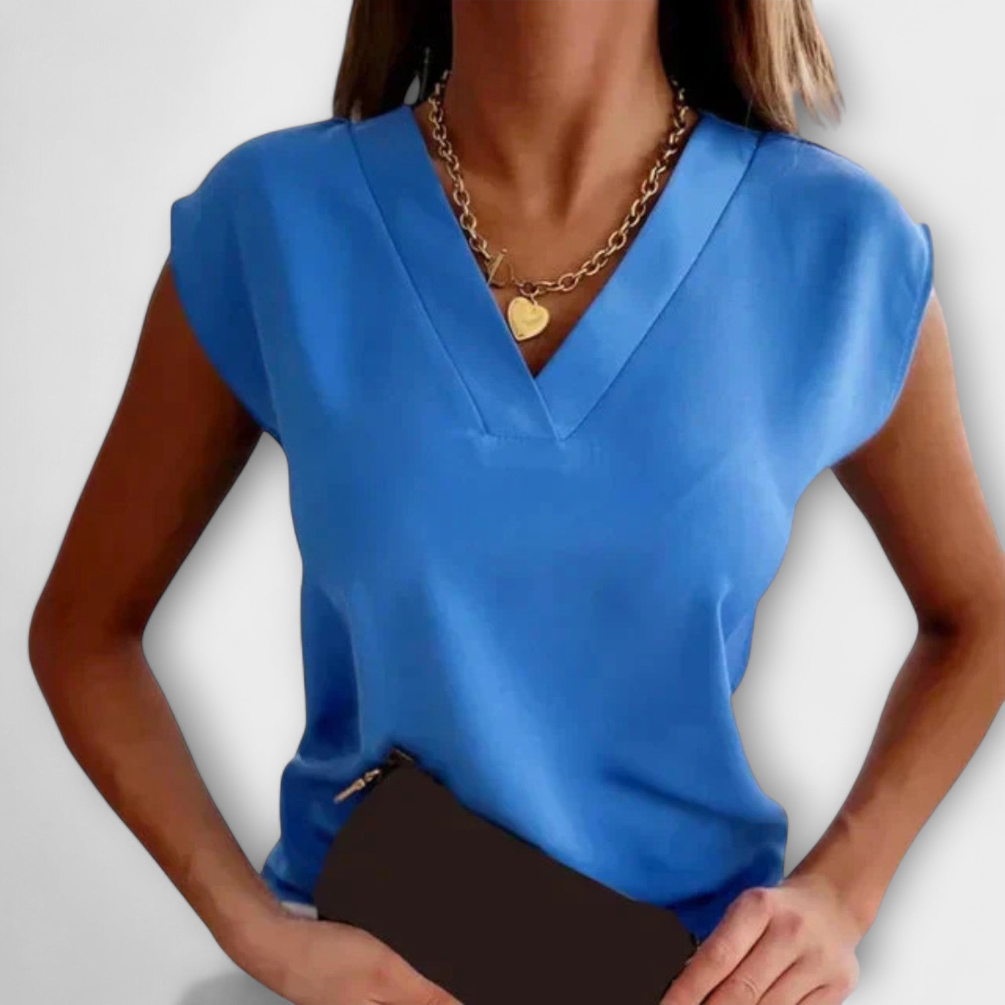 Velora | Letní top s výstřihem do V a krátkými rukávy