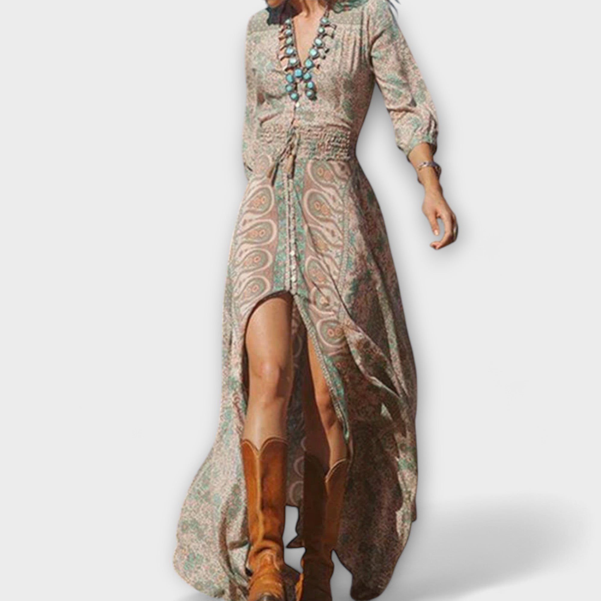 Velora | Maxi šaty s boho potiskem