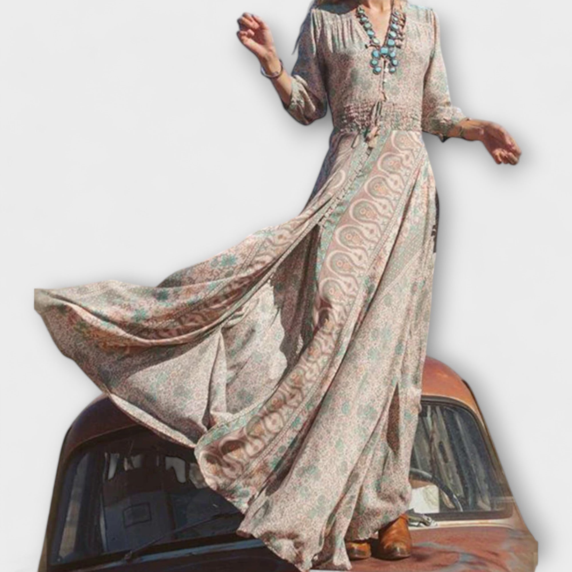 Velora | Maxi šaty s boho potiskem