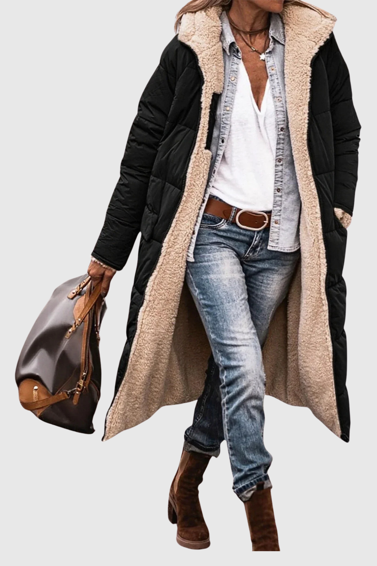 Velora | Teplá prošívaná bunda s kapucí