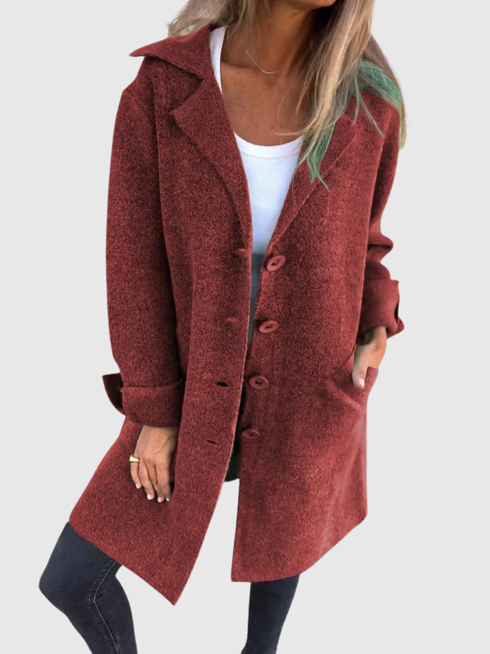 Velora | Uvolněný dlouhý podzimní kabát