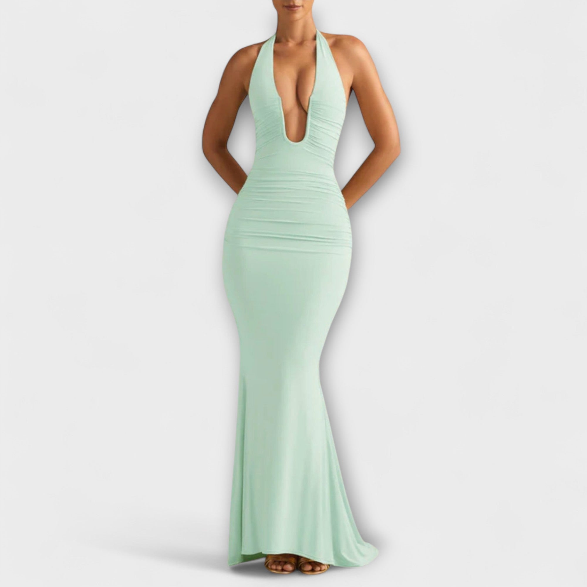 Velora šaty s halter výstřihem a odhalenými zády