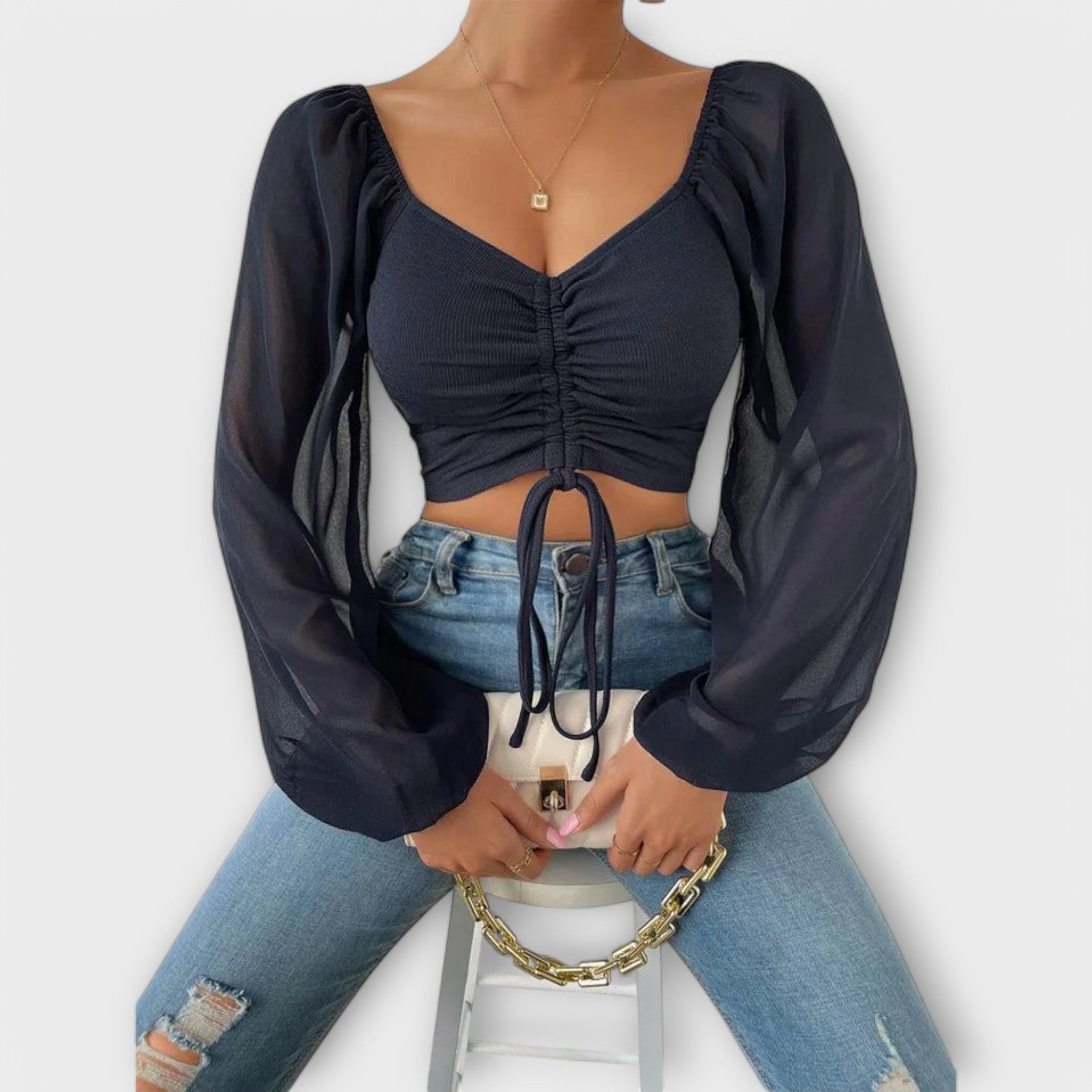 Velora | Volánová večerní blůza