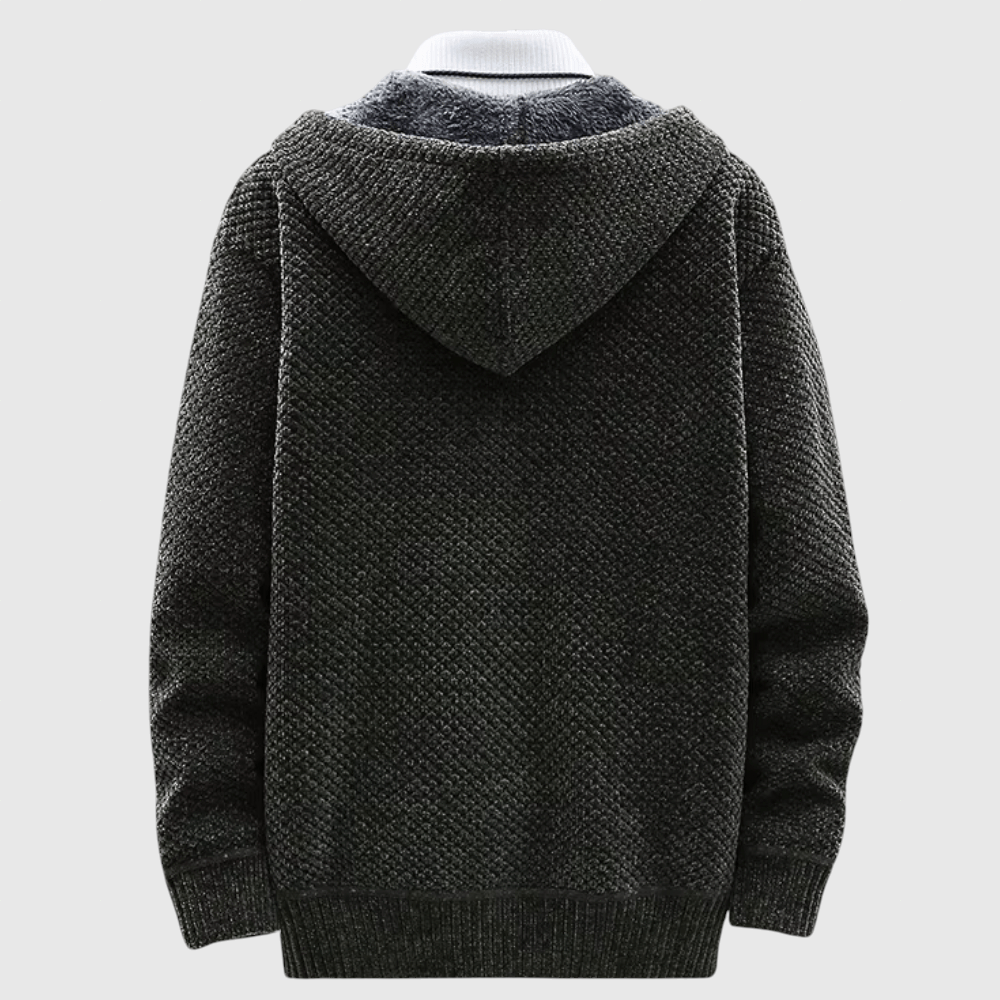 Velora | Pletený kabát s kapucí