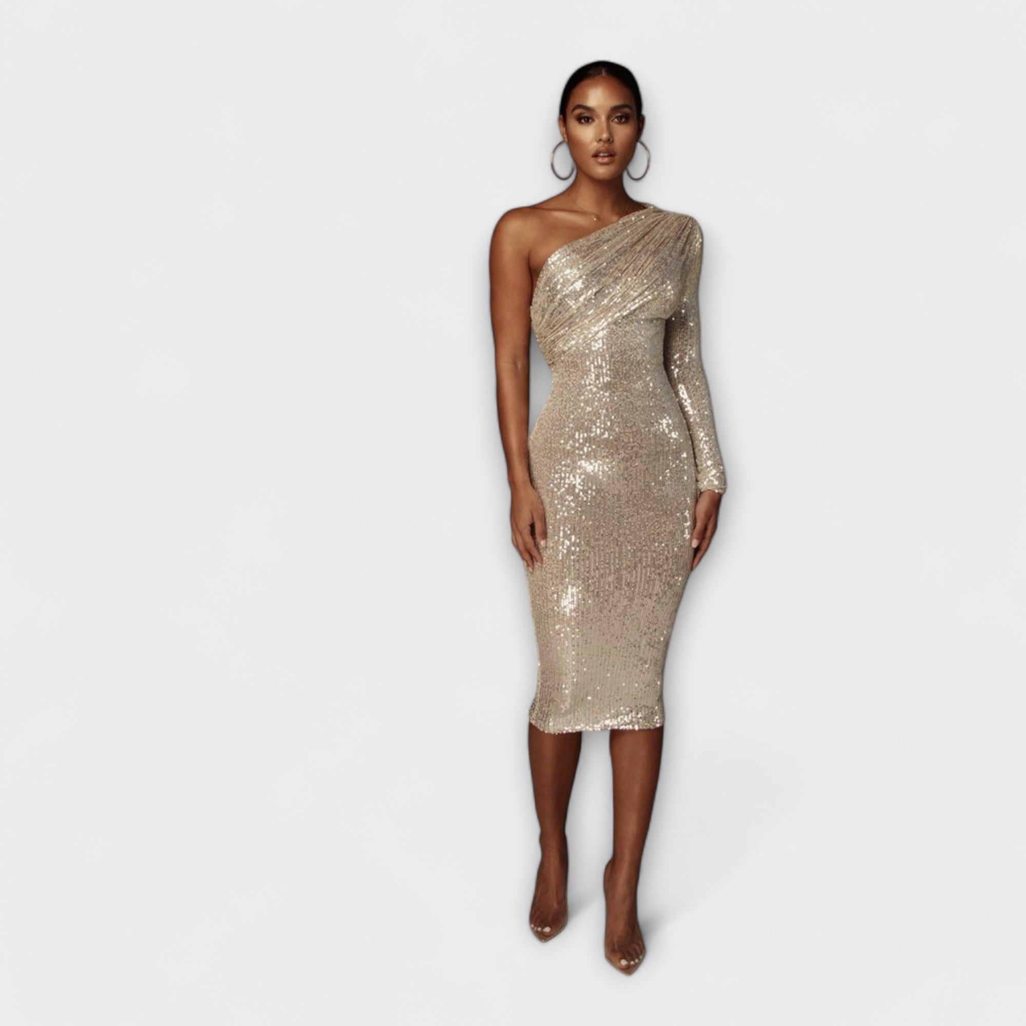 Velora – asymetrické šaty s jedním ramenem