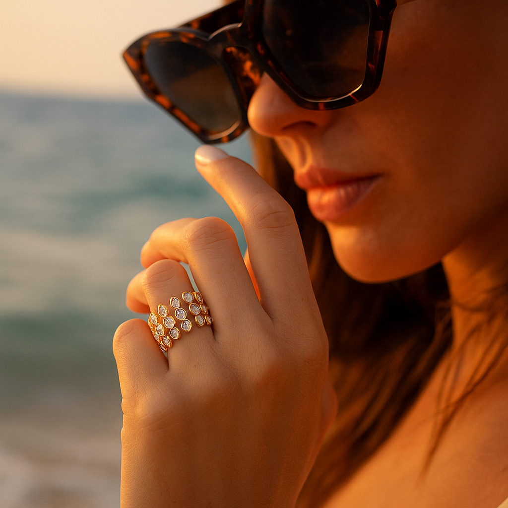 Velora | Prsten se třpytivými drahokamy