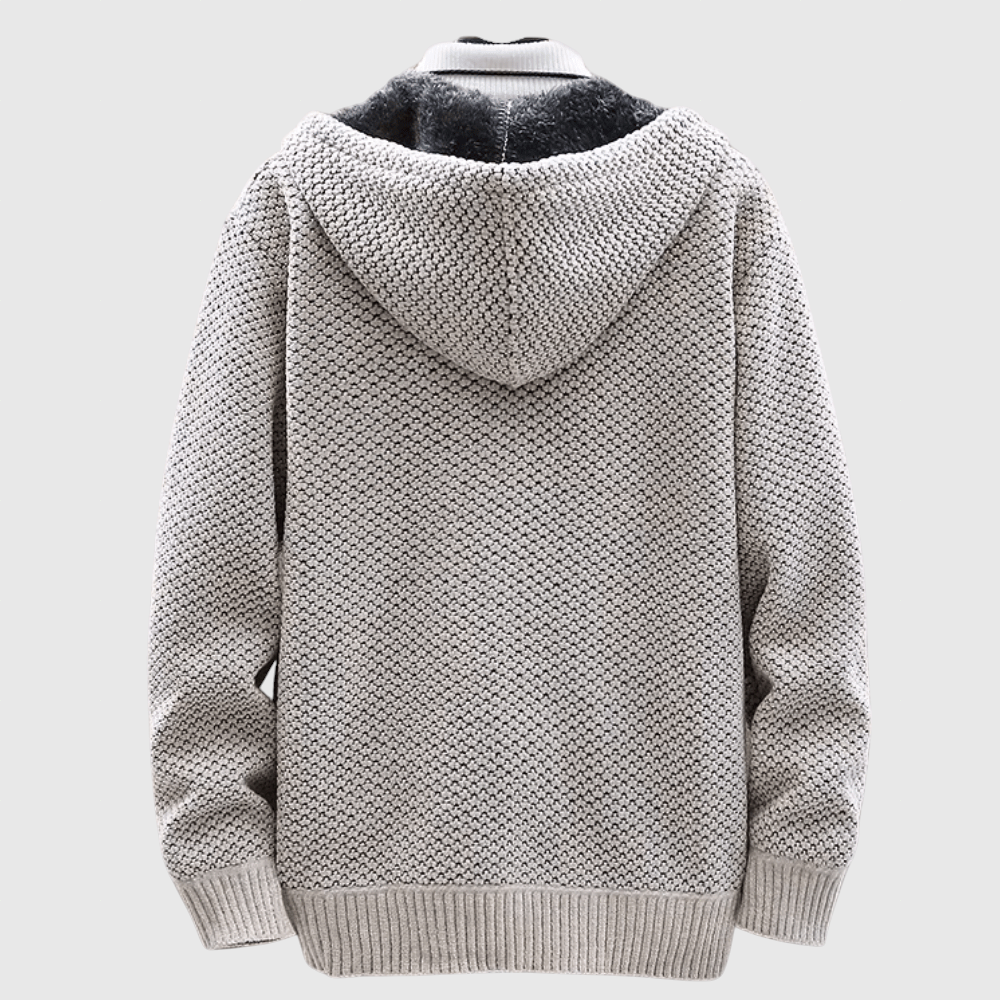 Velora | Pletený kabát s kapucí