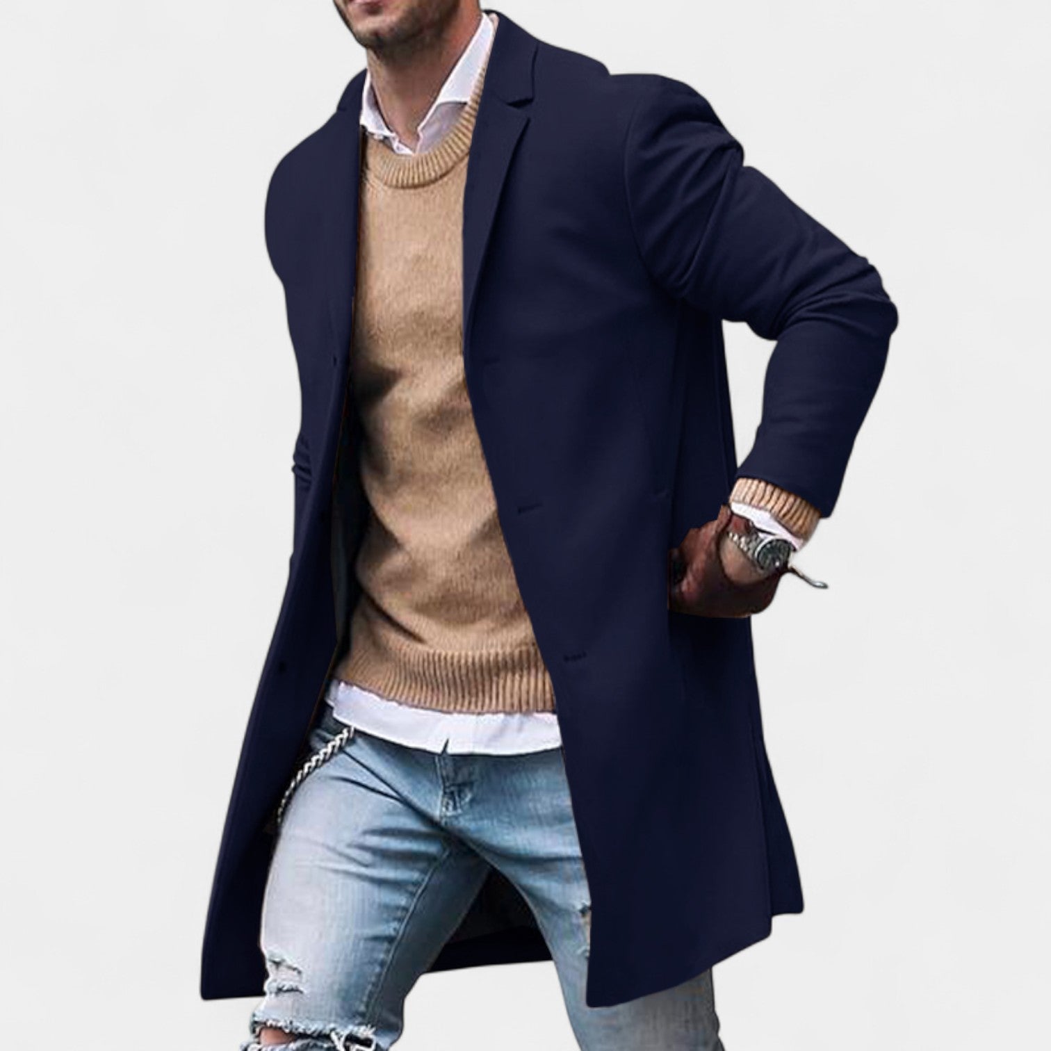 Velora | Elegantní pánský kabát s klopou