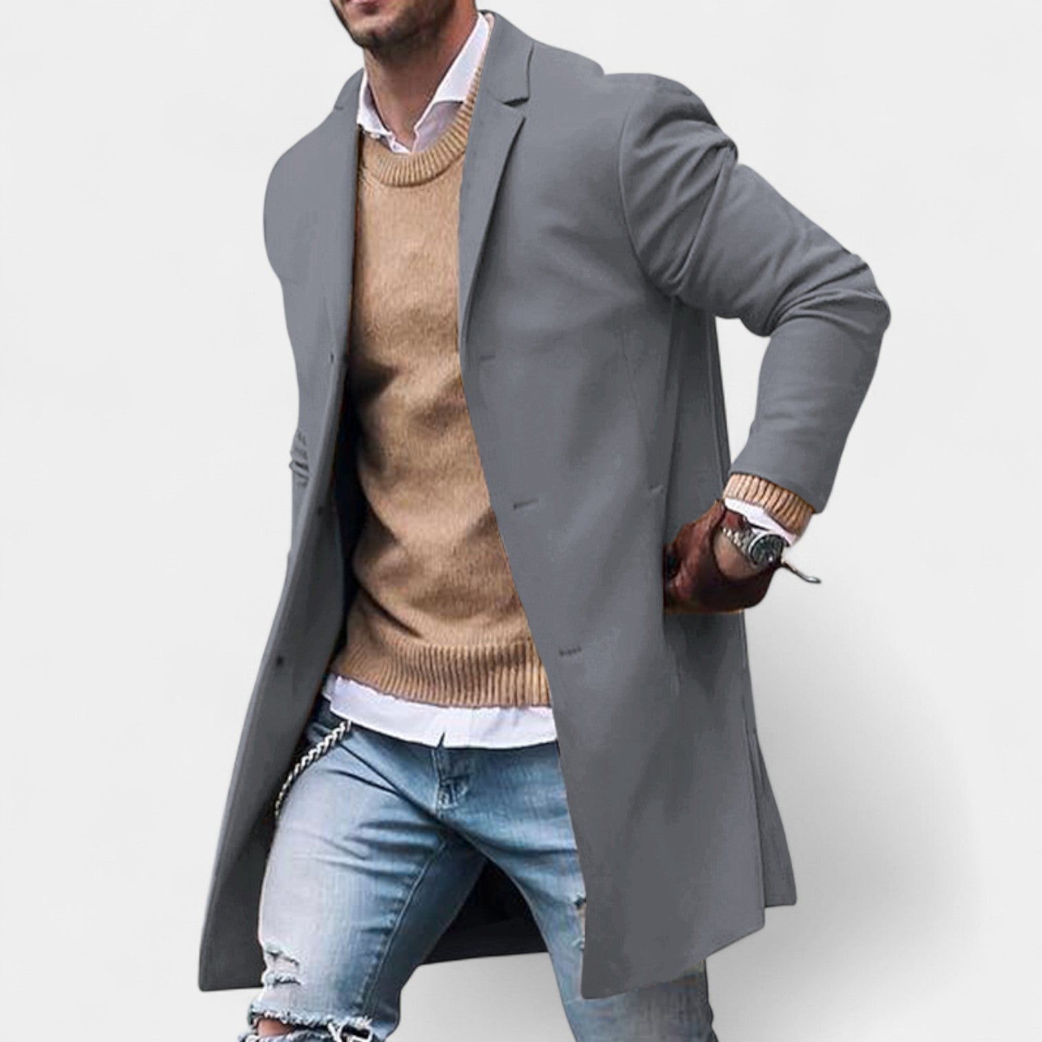 Velora | Elegantní pánský kabát s klopou