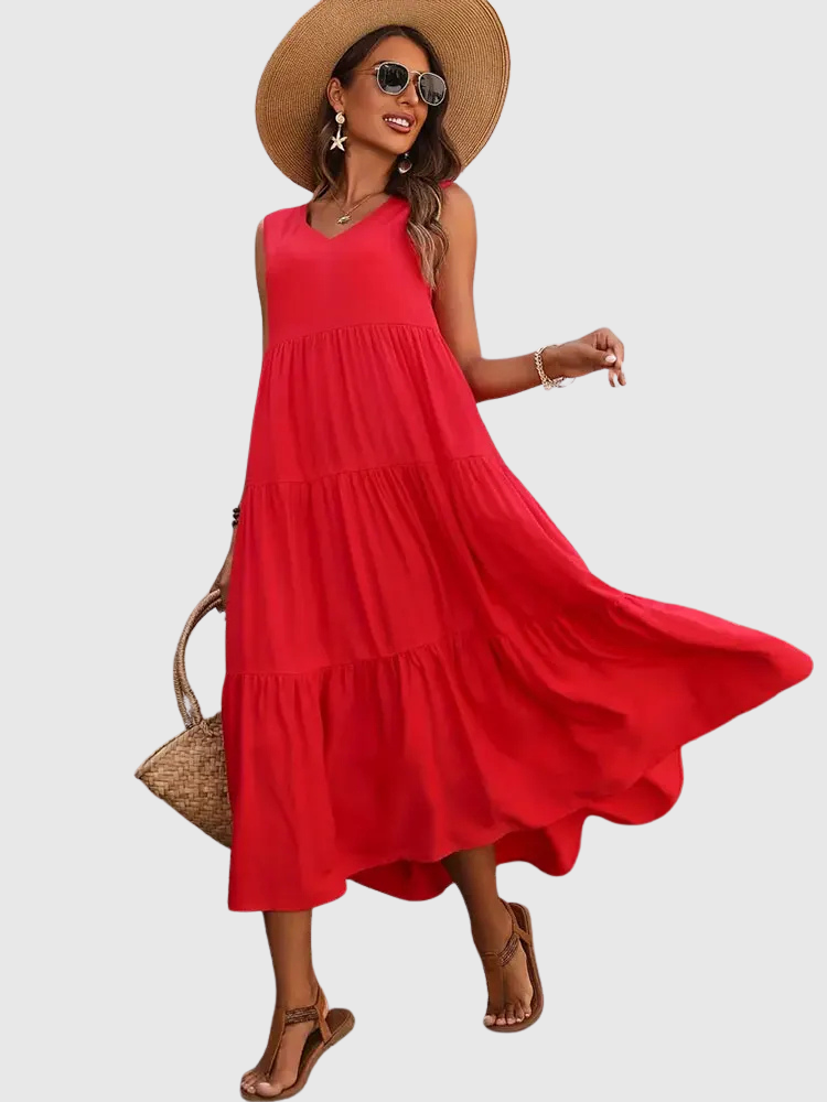 Velora | Dlouhé Rozšířené Šaty s Absolutním Pohodlím a Letním Stylem