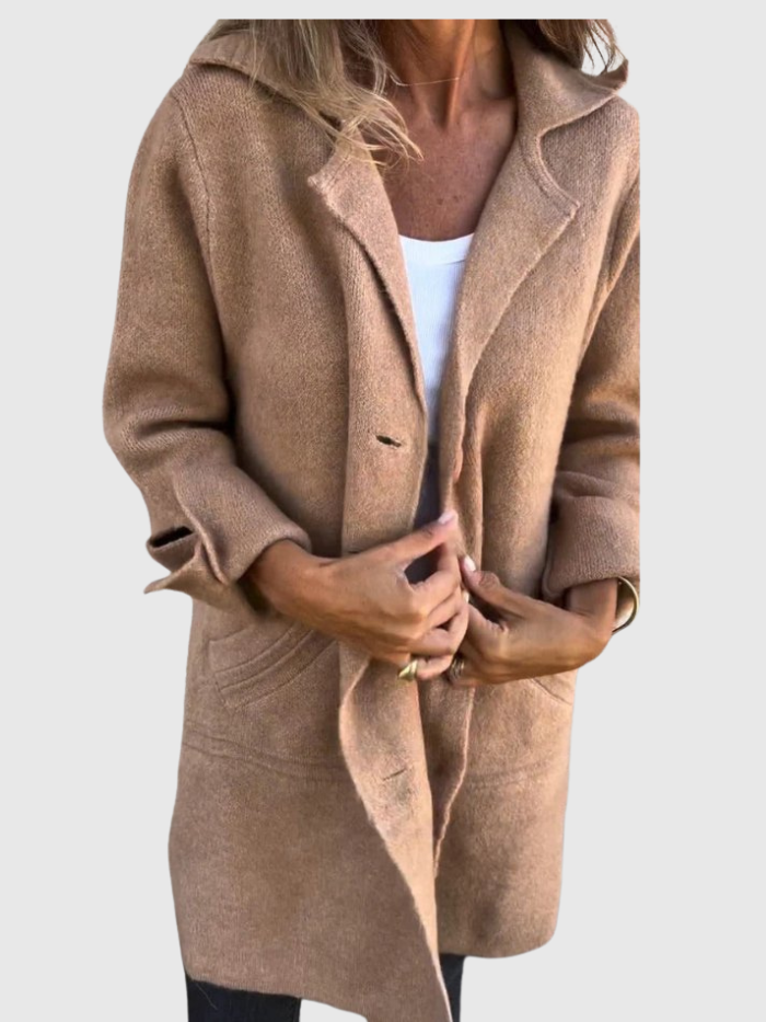 Velora | Uvolněný dlouhý podzimní kabát