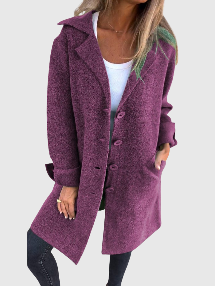 Velora | Uvolněný dlouhý podzimní kabát