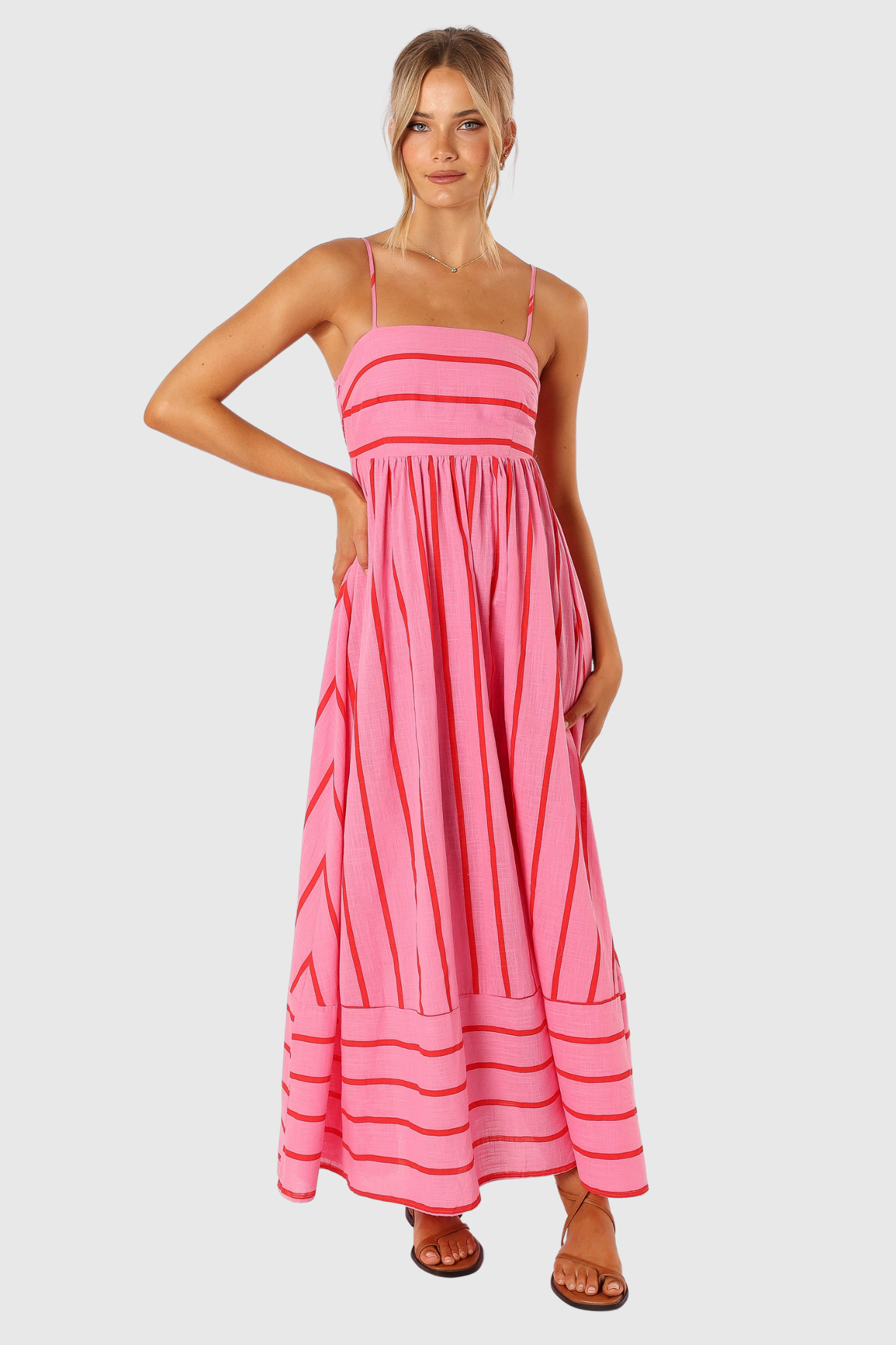 Velora | Maxi šaty v jasně růžové barvě