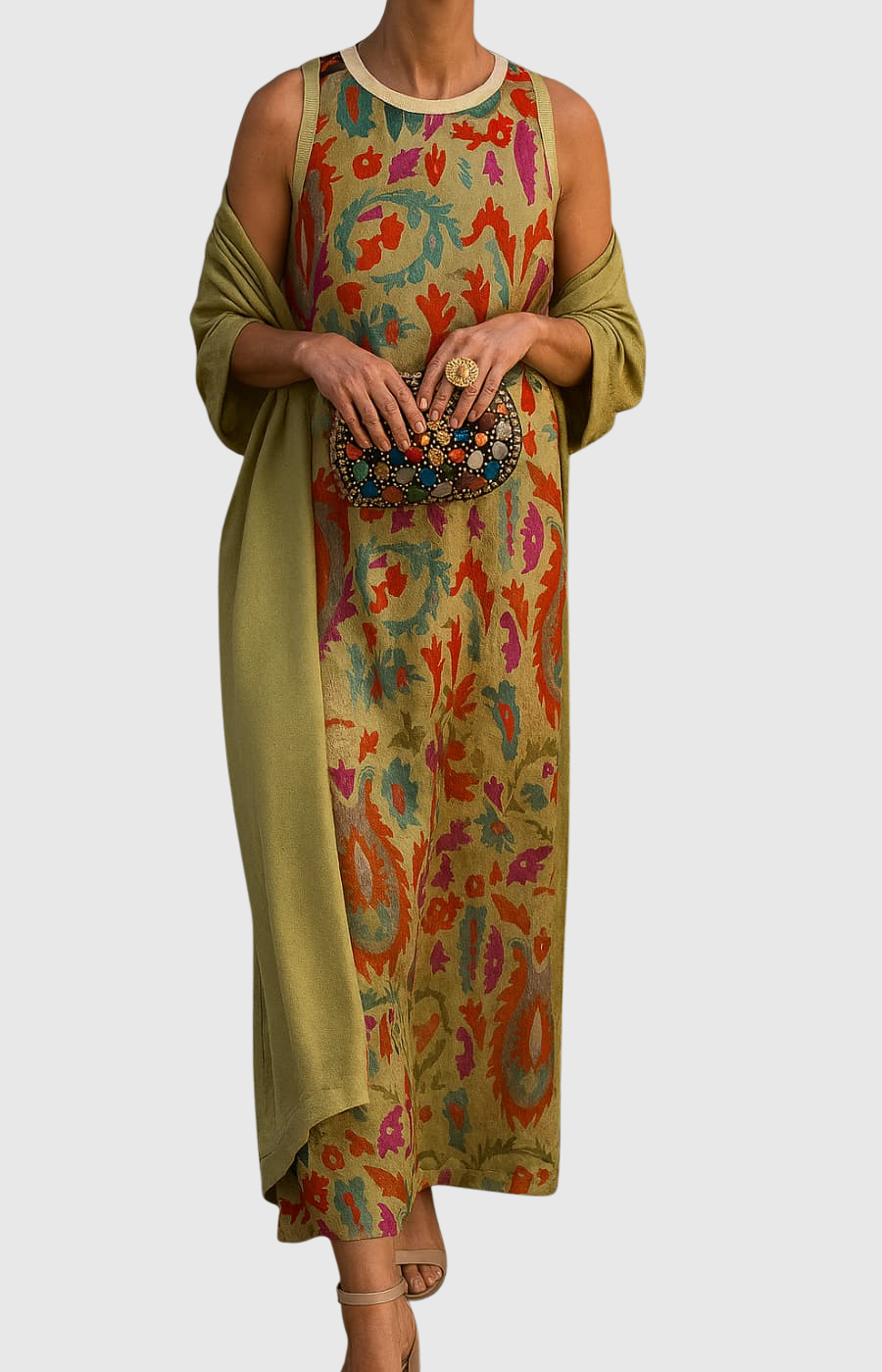 VELORA | Elegantní Dlouhé Šaty s Ladící Štolou pro Výjimečné Příležitosti