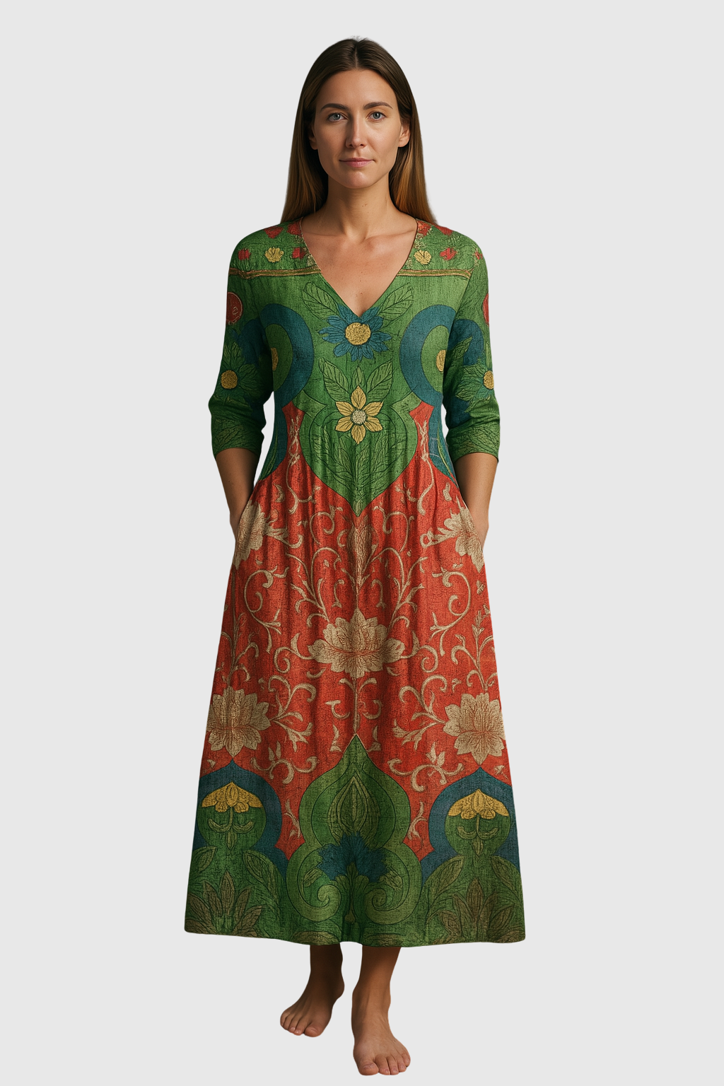 Velora | Maxi šaty s vintage květinovým potiskem