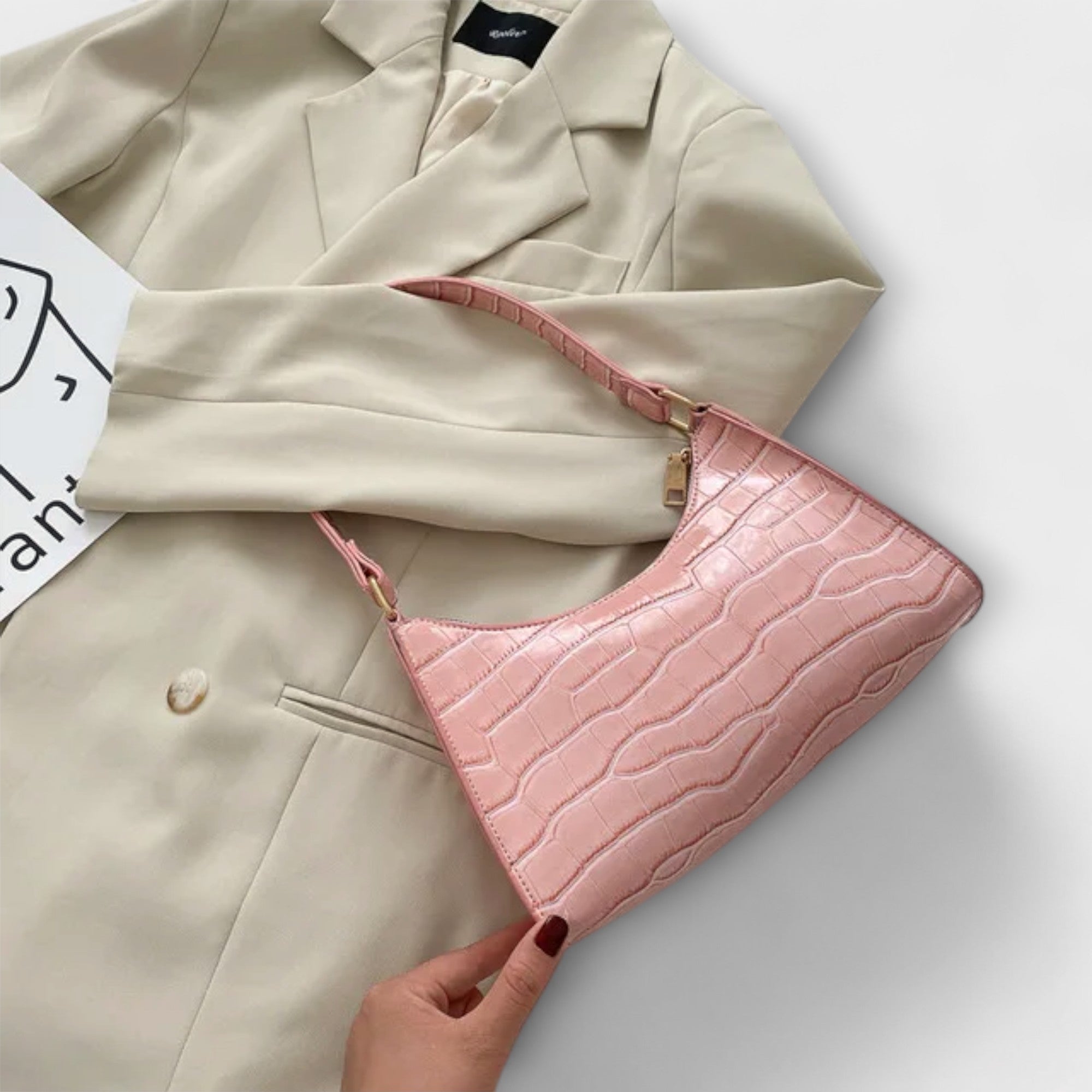 Velora | Lesklá kožená taška přes rameno