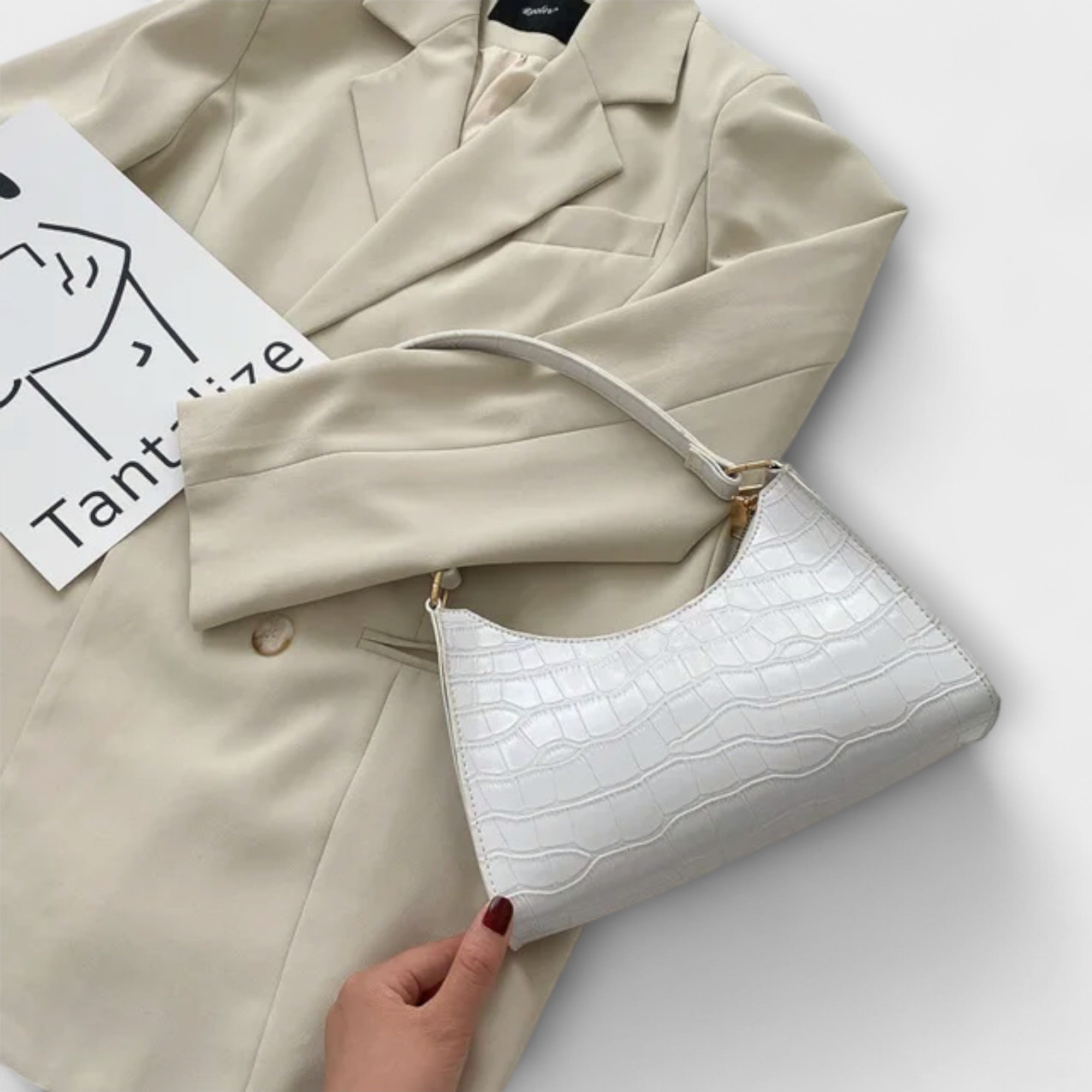 Velora | Lesklá kožená taška přes rameno