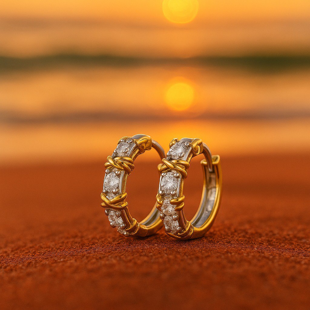 Velora | Zirkonové zlaté náušnice