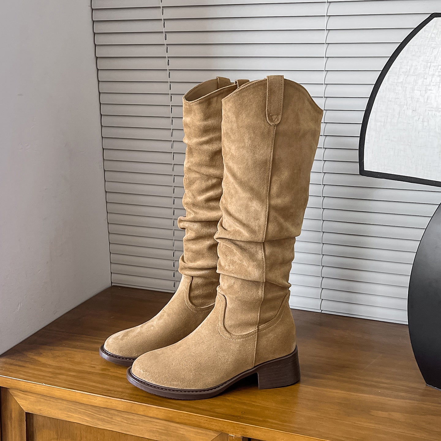 Velora | Vysoké semišové zimní kozačky