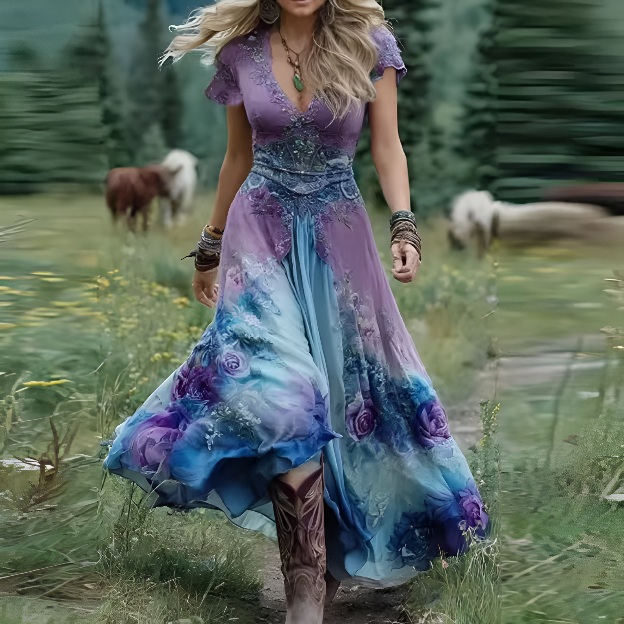 Velora - Elegantní květinové šaty