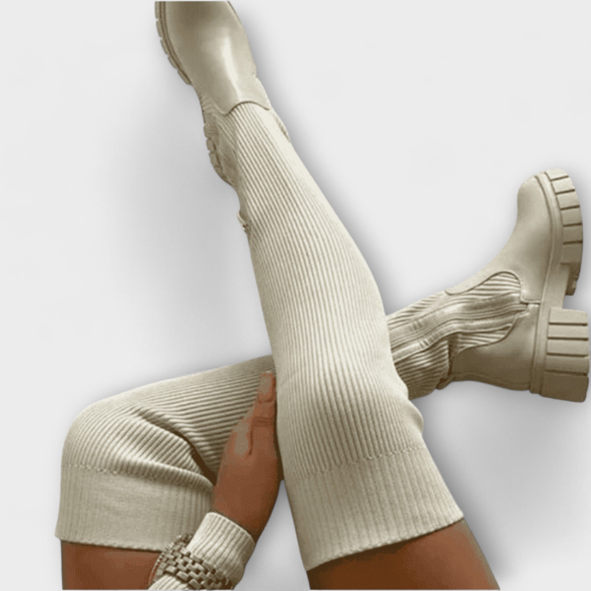 Velora | Overknee boty s robustní podrážkou