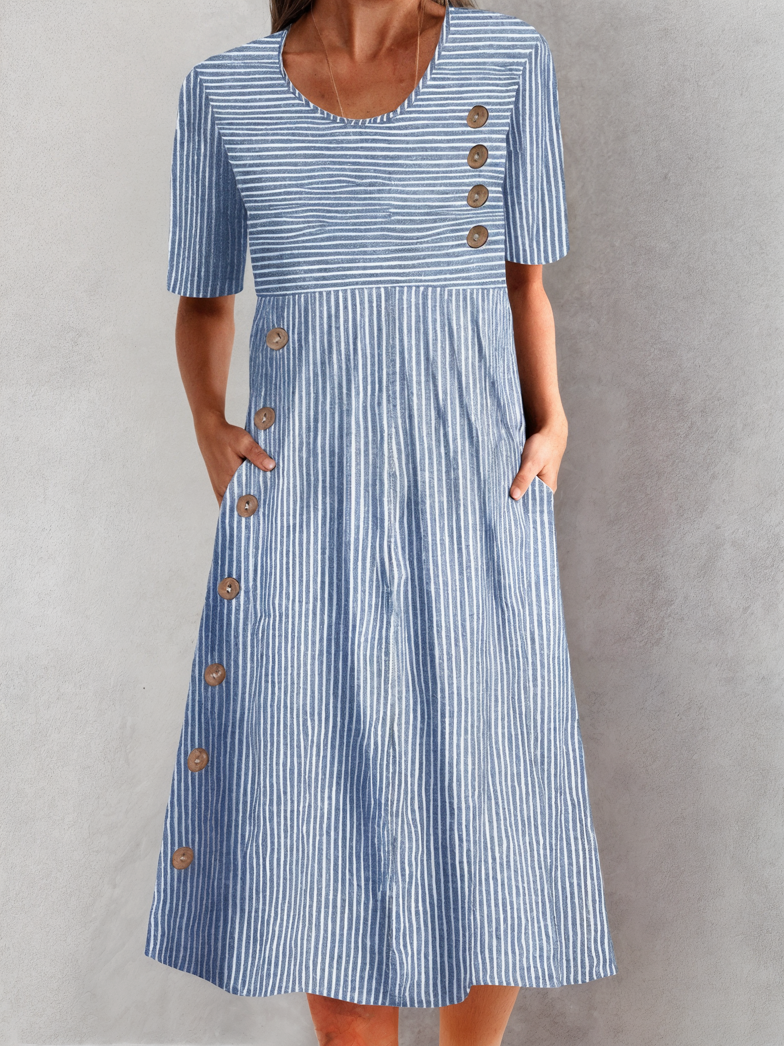 Velora | Pruhované letní šaty