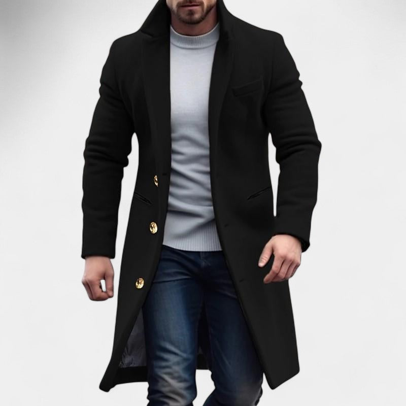 Velora | Pánský vlněný kabát s klopou