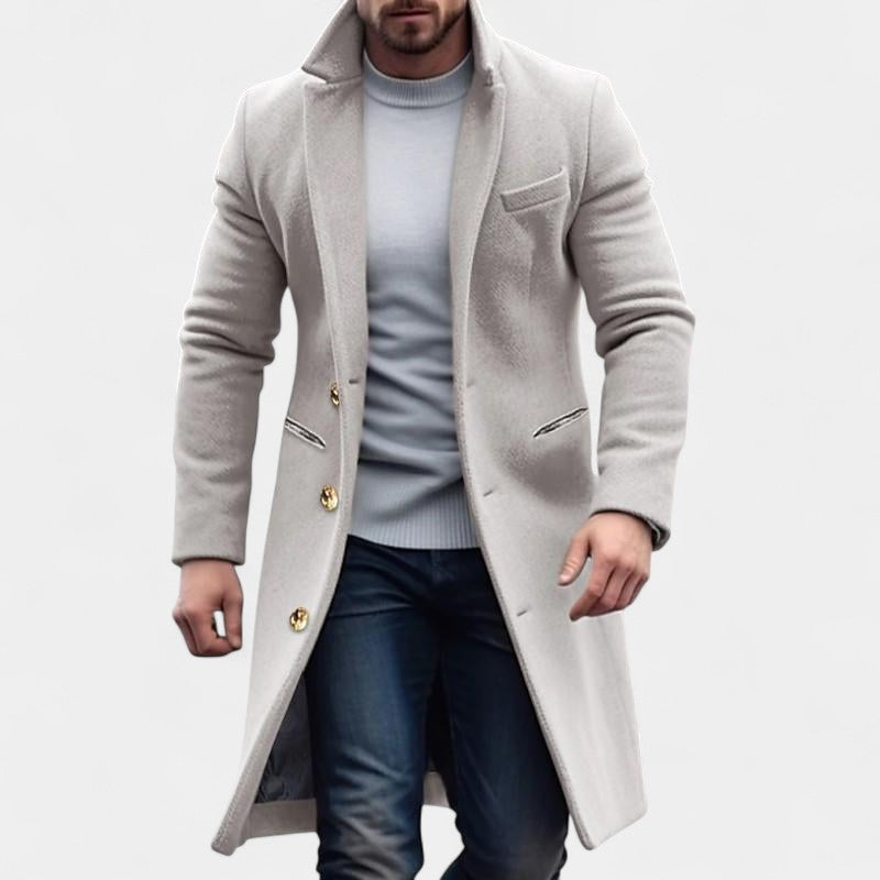 Velora | Pánský vlněný kabát s klopou