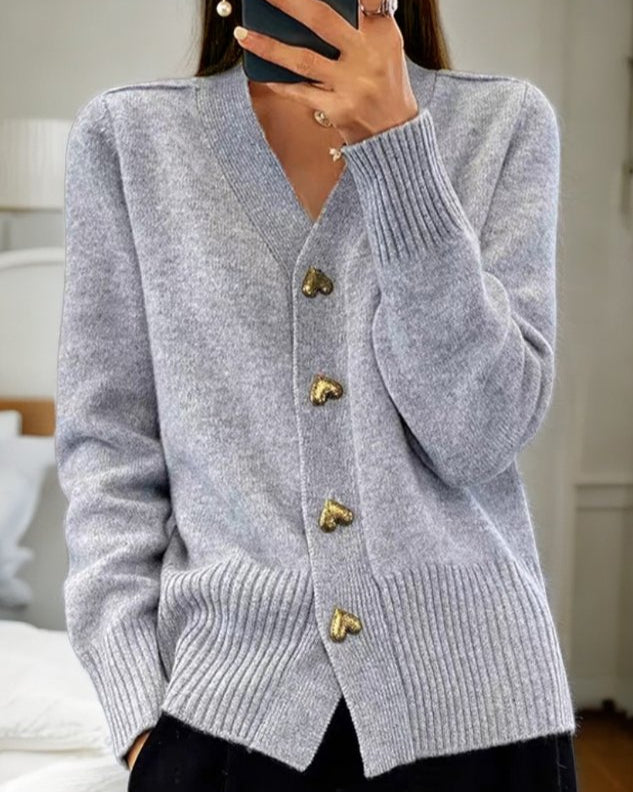 Velora | Elegantní cardigan srdce s knoflíky